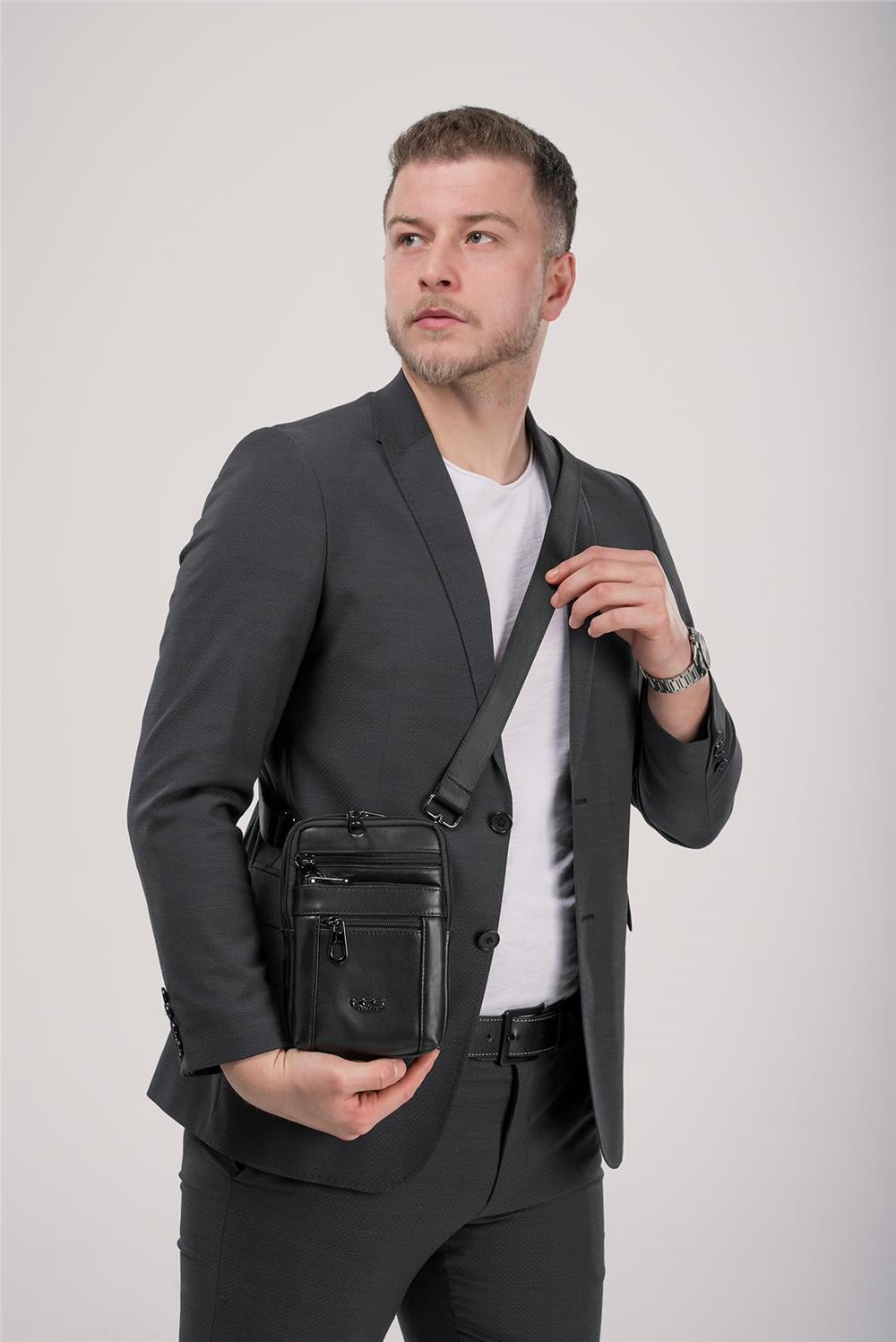 ÇÇS 31614 Hakiki Deri Askılı Çanta