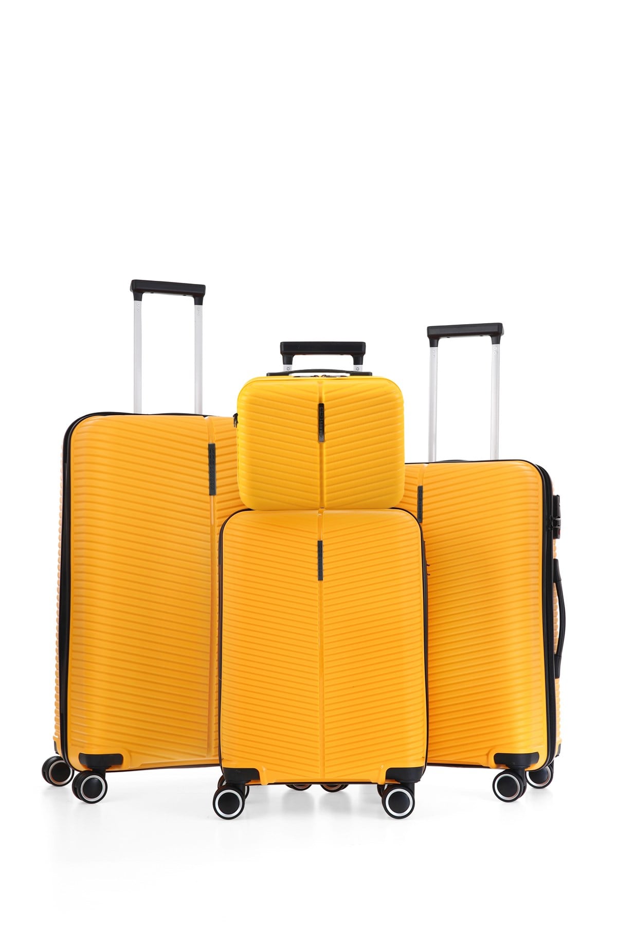 ÇÇS 5224-5266 PP Valiz Seti ABS Makyaj Çantası