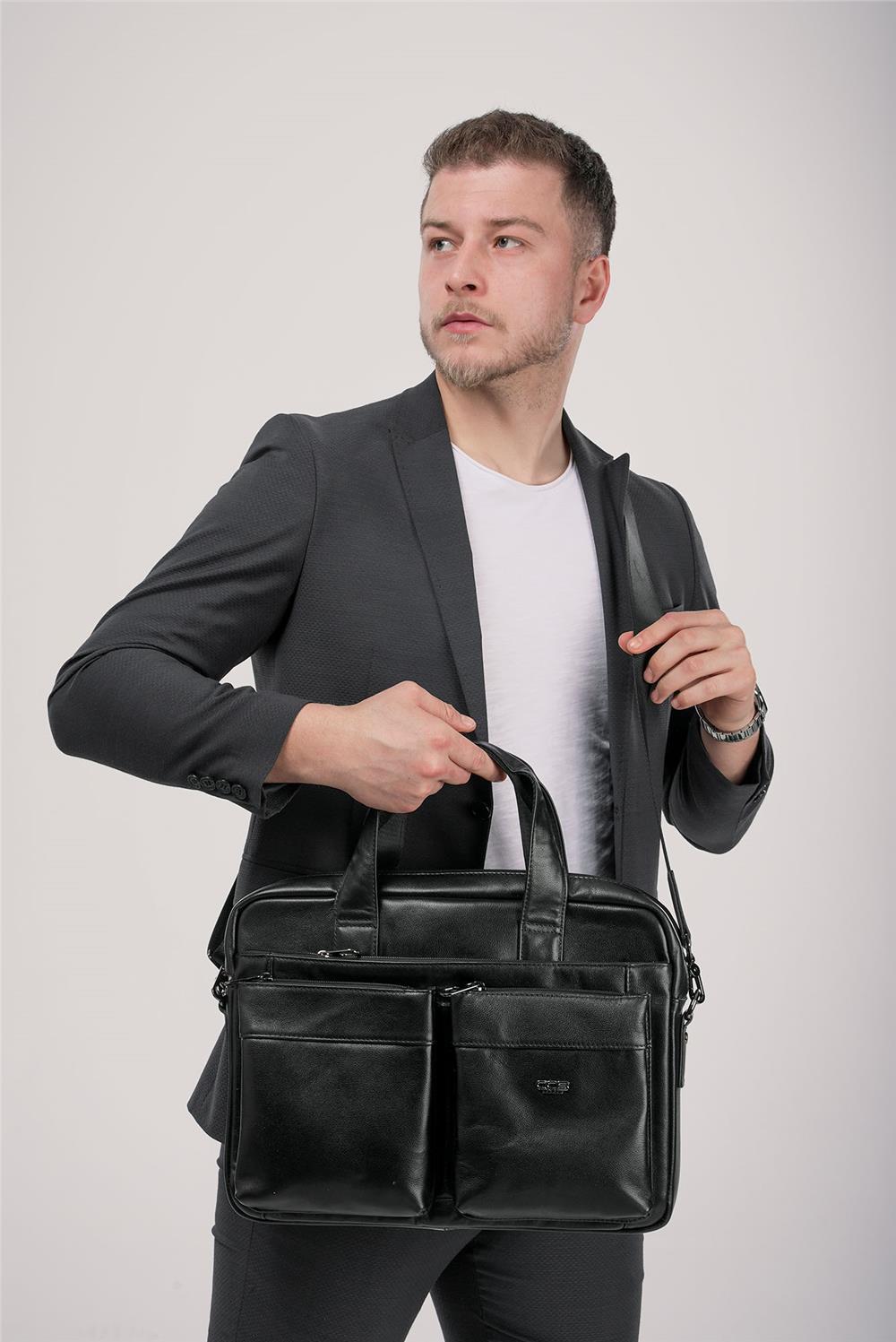 ÇÇS 71472 Hakiki Deri Evrak Çantası
