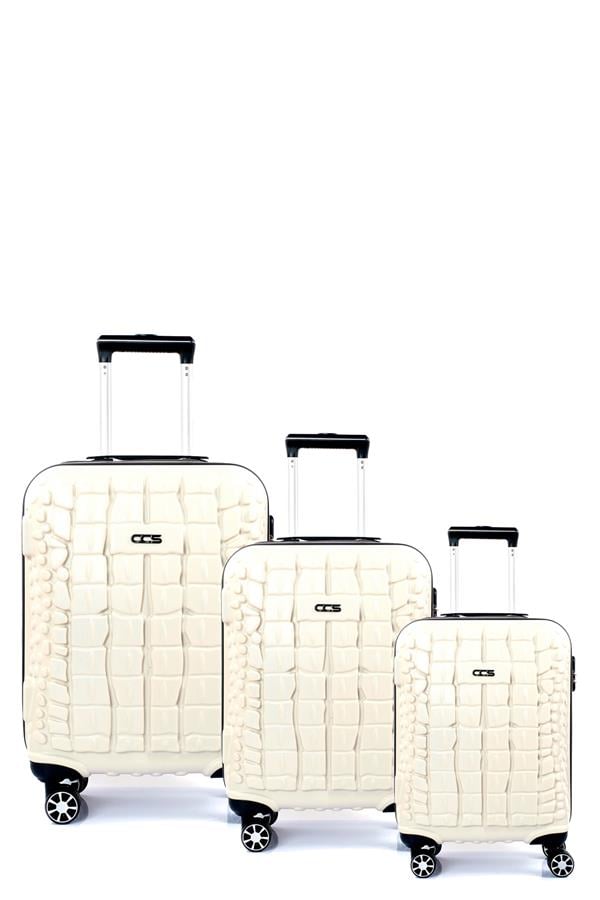 ÇÇS 5201 CROCODILE ABS 3 LÜ VALİZ SETİ - ÇÇS Çanta
