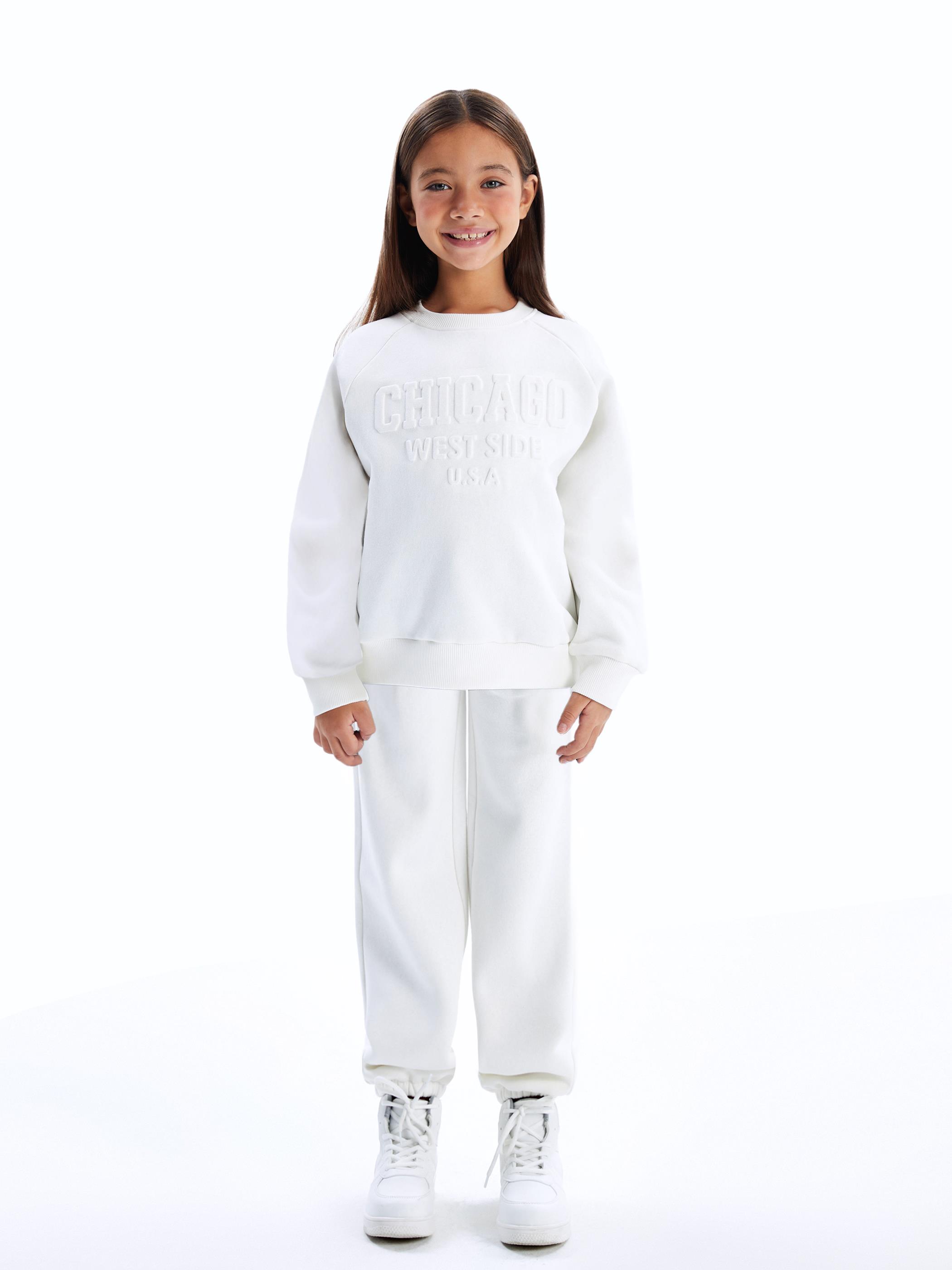 Chicago Jogger - Beli ve Paçaları Lastikli Örme Pantolon - Ekru Renk