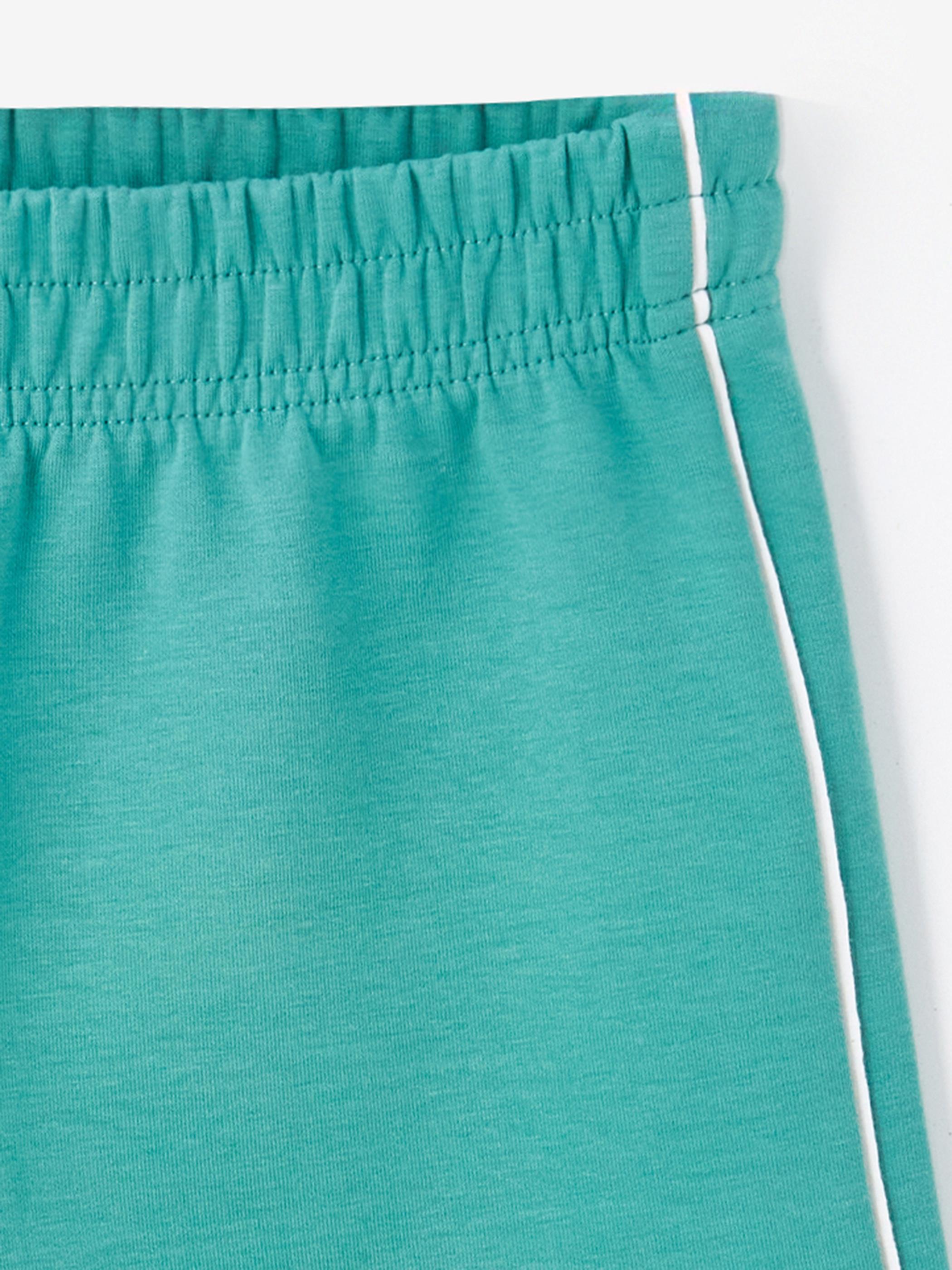 Malibu - Örme Baskılı Şort - Yeşil