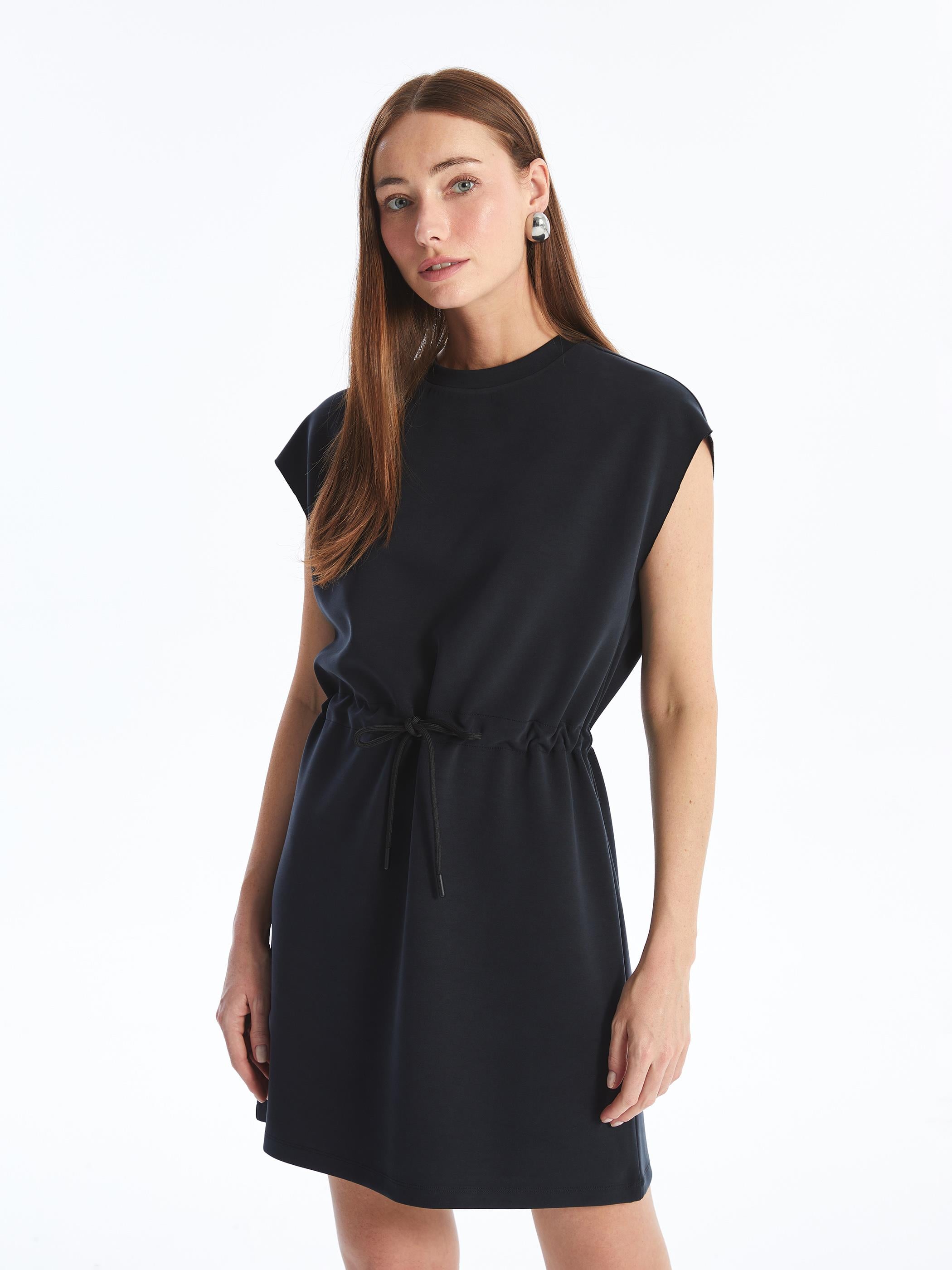 Modena - Modal Oysho Kumaş Örme Elbise - Antrasit