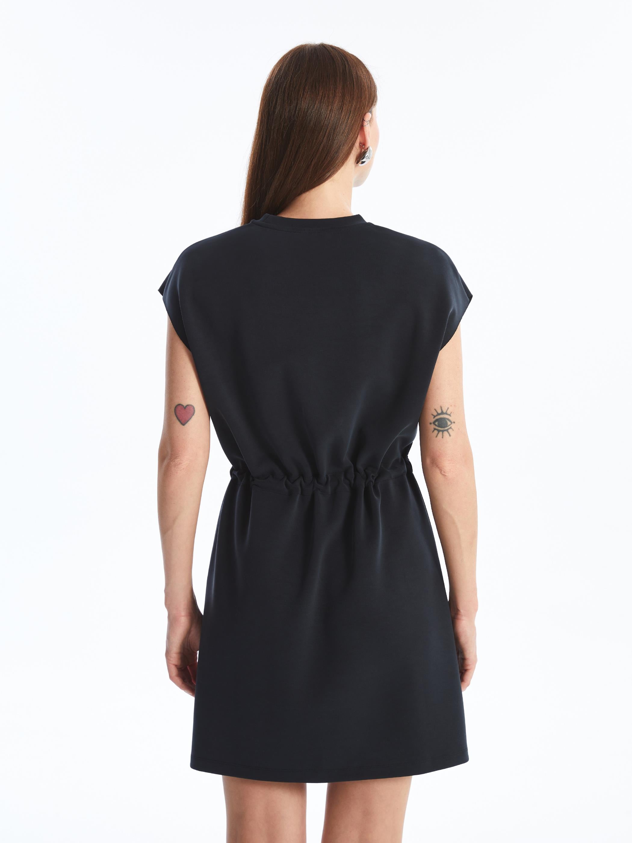 Modena - Modal Oysho Kumaş Örme Elbise - Antrasit