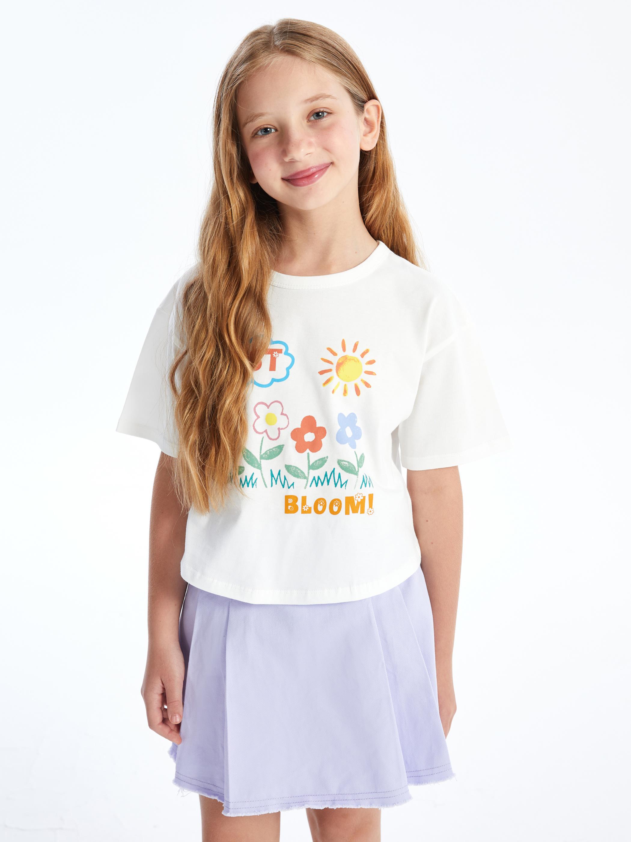 Pelotas - Örme Baskı Detaylı Tshirt - Ekru