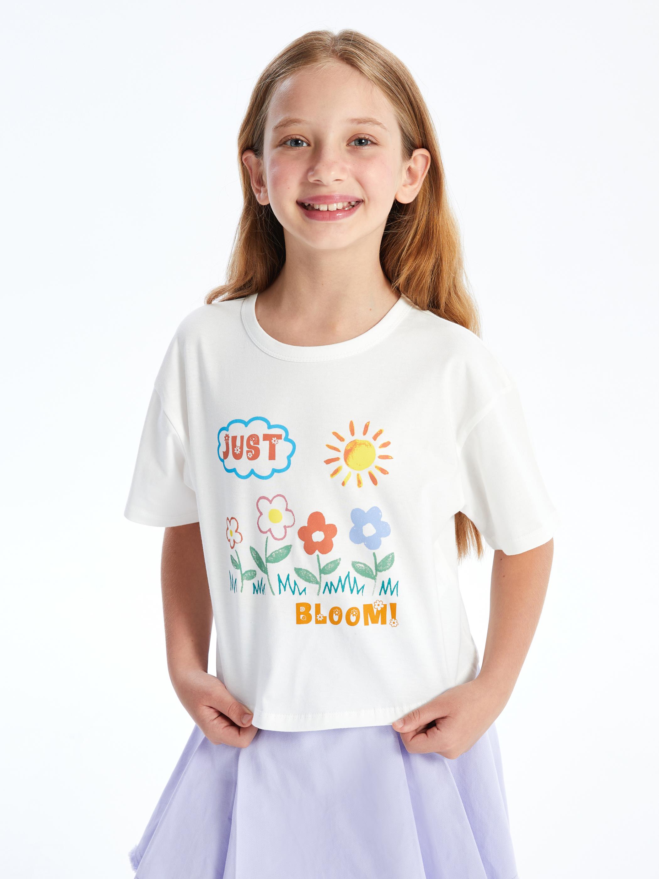 Pelotas - Örme Baskı Detaylı Tshirt - Ekru