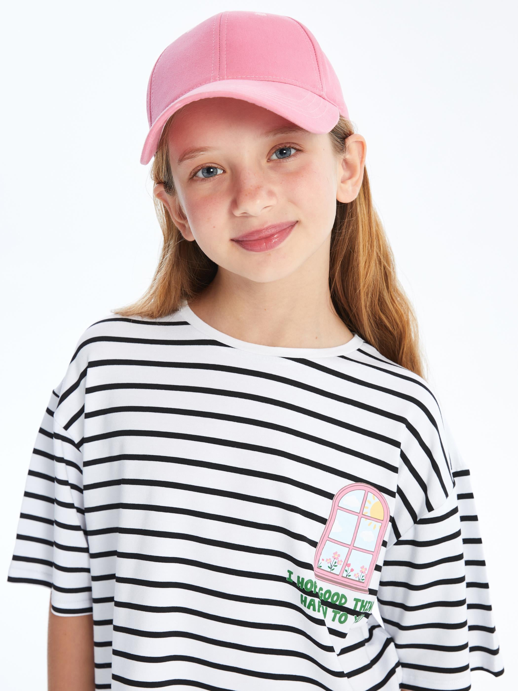 Salvador - Örme Baskı Detaylı T-shirt - Çizgili