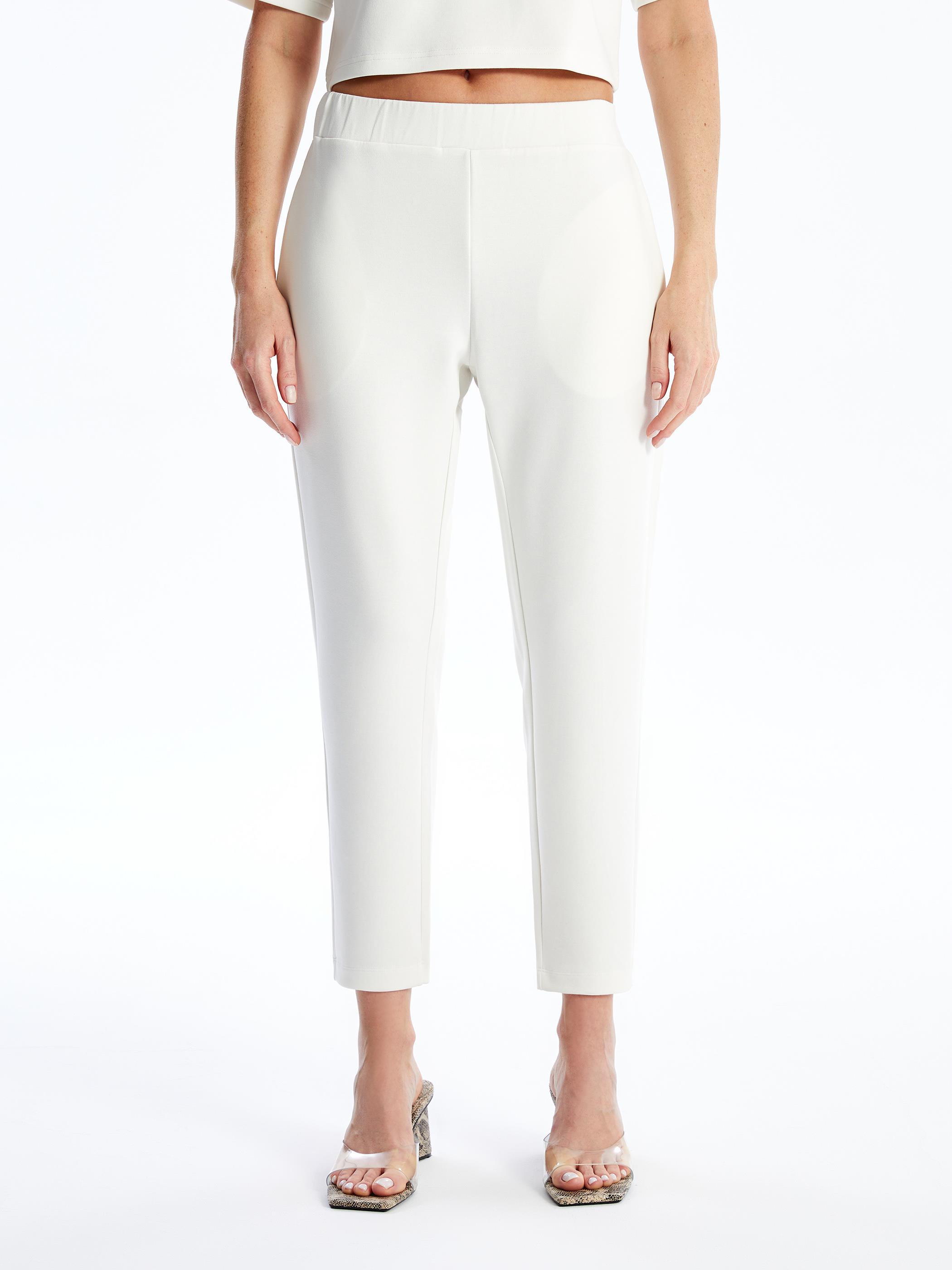 Trento - Modal Oysho Kumaş Havuç Kesim Pantolon - Ekru