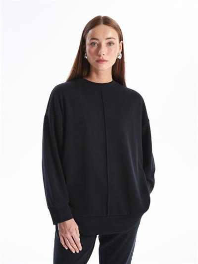 Aversa - Modal Oysho Kumaş Oversize Uzun Kollu Sweatshirt - Antrasit