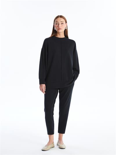 Aversa - Modal Oysho Kumaş Oversize Uzun Kollu Sweatshirt - Antrasit