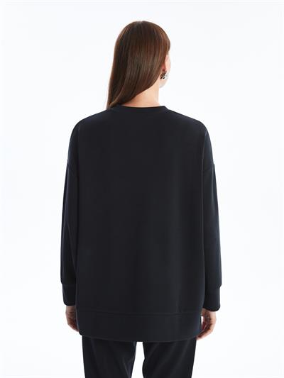 Aversa - Modal Oysho Kumaş Oversize Uzun Kollu Sweatshirt - Antrasit