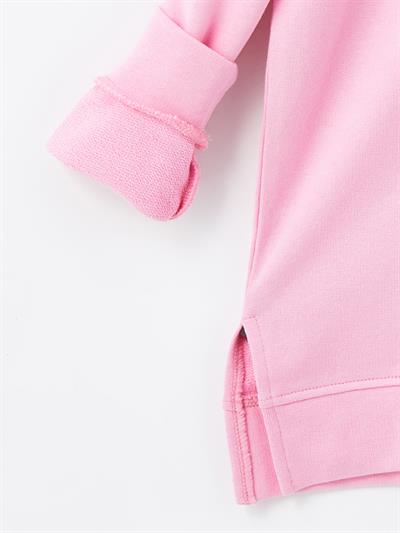 Campinas - Örme Baskı Detaylı Sweatshirt - Pembe Renk