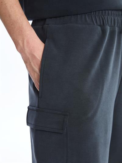 Carpi - Modal Oysho Kumaş Cep Detaylı Bağcıklı Şort - Antrasit