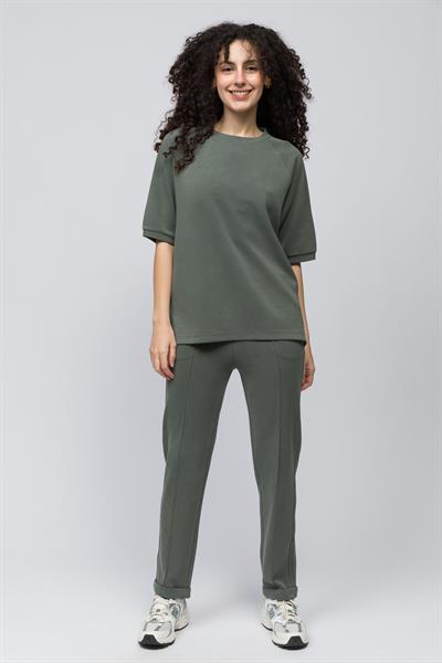 Huelva - Pike Modal Kumaş Kısa Kolu Tshirt - Yeşil Renk