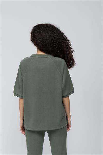 Huelva - Pike Modal Kumaş Kısa Kolu Tshirt - Yeşil Renk