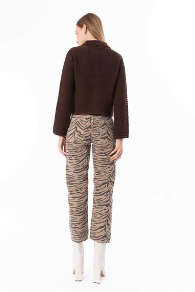 Jean Tiger - Zebra Desen Regular Fit Denim Pantolon - Zebra Renk