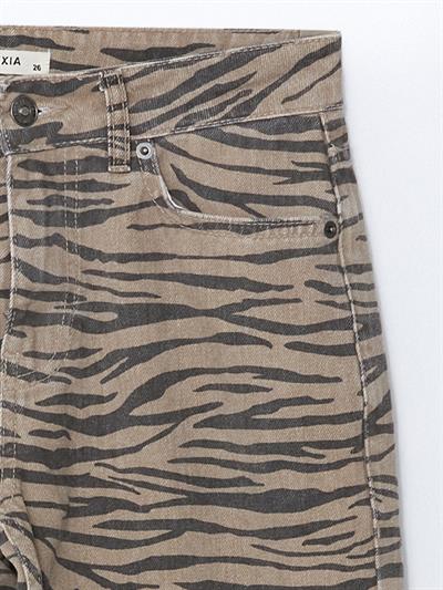 Jean Tiger - Zebra Desen Regular Fit Denim Pantolon - Zebra Renk