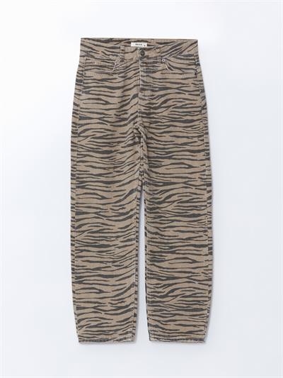 Jean Tiger - Zebra Desen Regular Fit Denim Pantolon - Zebra Renk