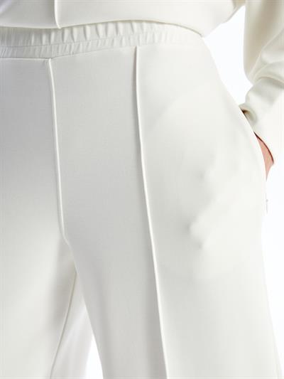 Molise - Modal Oysho Kumaş Bol Paça Pantolon - Ekru