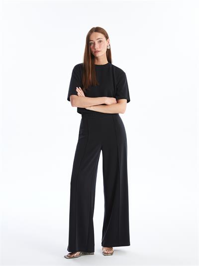 Molise - Modal Oysho Kumaş Bol Paça Pantolon - Antrasit
