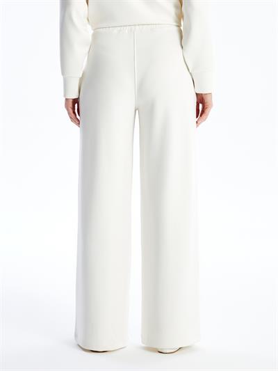 Molise - Modal Oysho Kumaş Bol Paça Pantolon - Ekru