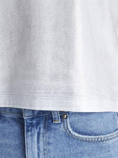 New York- Bisiklet Yaka Kısa Kol Baskılı Tshirt- Beyaz