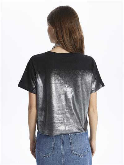 New York- Bisiklet Yaka Kısa Kol Baskılı Tshirt- Siyah