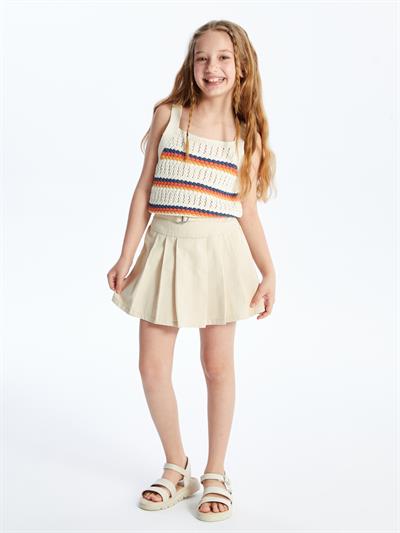 Palmira - Örgü Detaylı Çizgili Triko Bluz - Multicolor