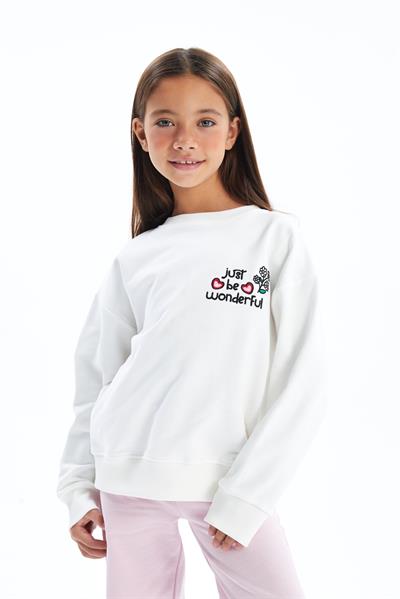 Sacaba - Bisiklet yaka ve İçi Şardonlu Dijital Baskılı Sweatshirt