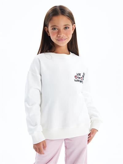 Sacaba - Bisiklet yaka ve İçi Şardonlu Dijital Baskılı Sweatshirt