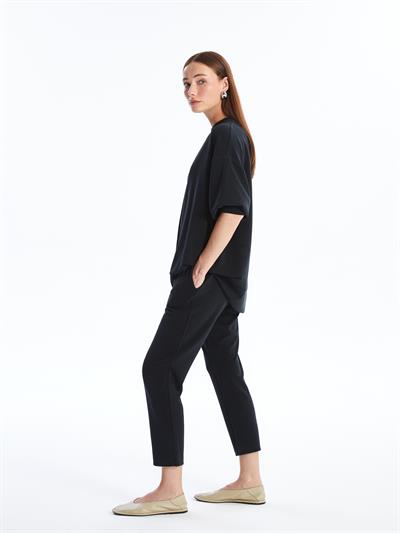 Trento - Modal Oysho Kumaş Havuç Kesim Pantolon - Antrasit