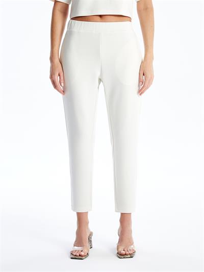 Trento - Modal Oysho Kumaş Havuç Kesim Pantolon - Ekru