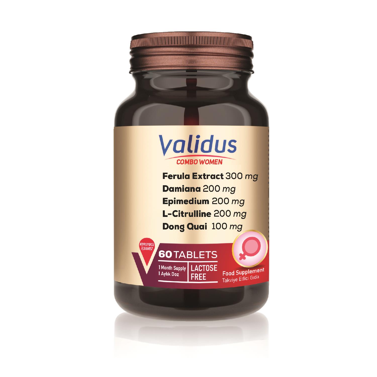 Validus Combo-Women Epimedium 200 Mg + Damiana 200 Mg 60 Tablets…