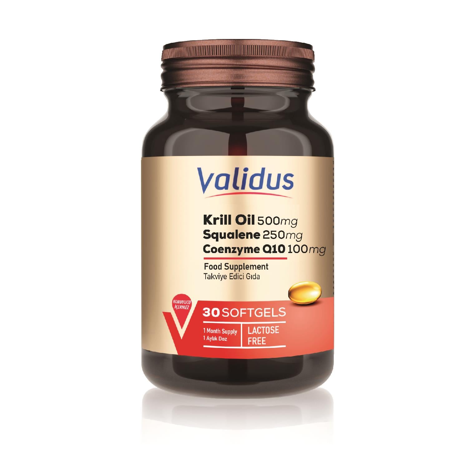 Krill Oil 500 Mg + Squalene 250 Mg 30 Softgel
