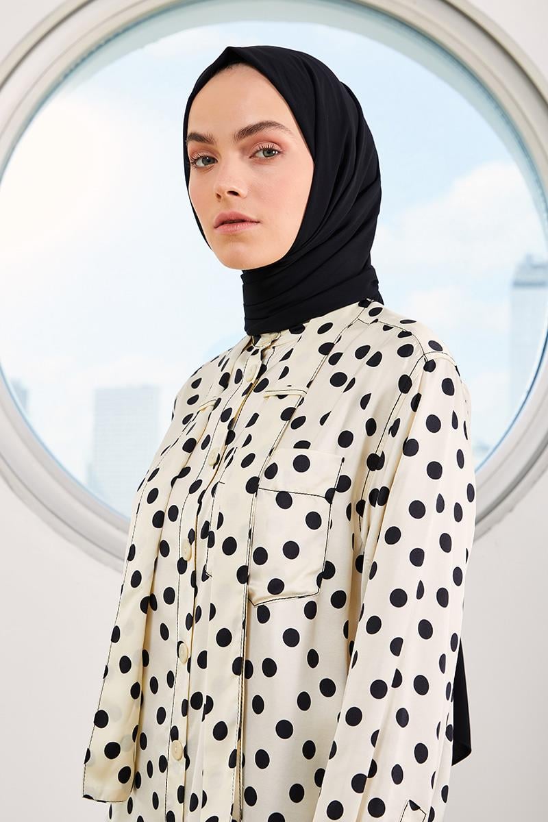 Fivescarf Siyah Medine İpeği Şal