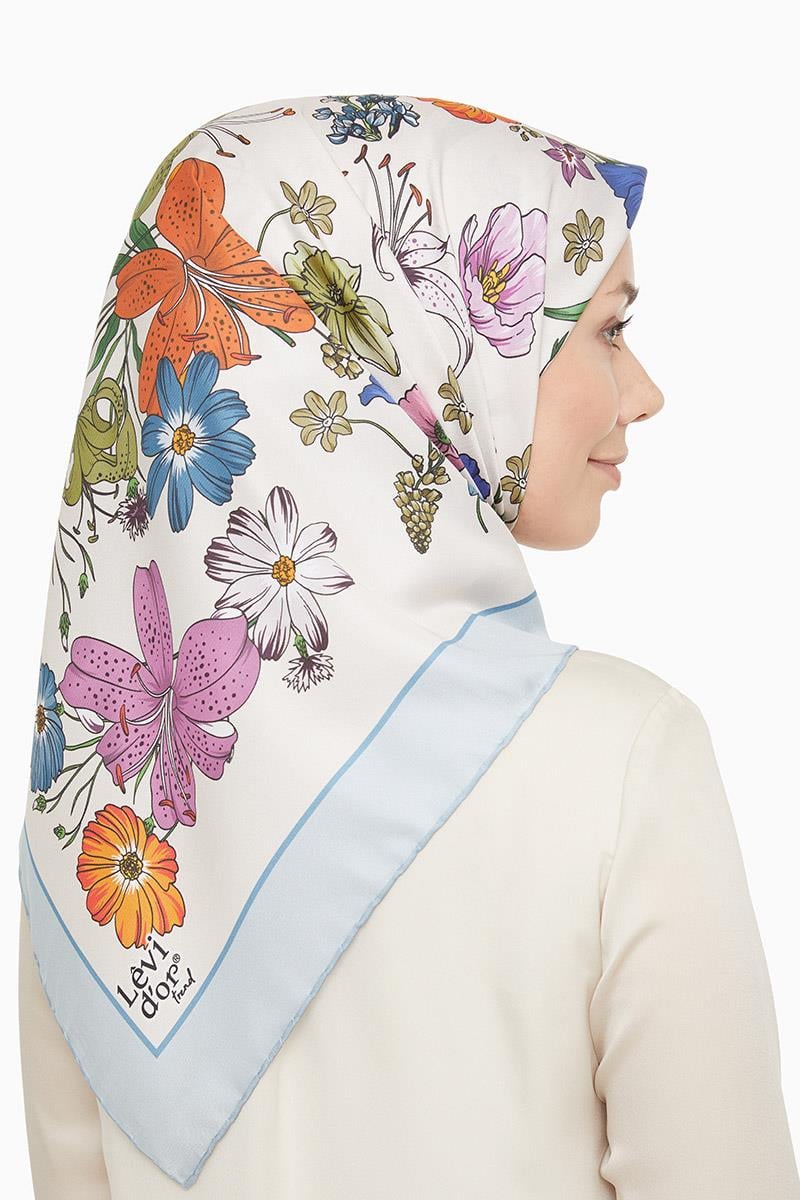 Levidor Açık Mavi Trend Twill Eşarp