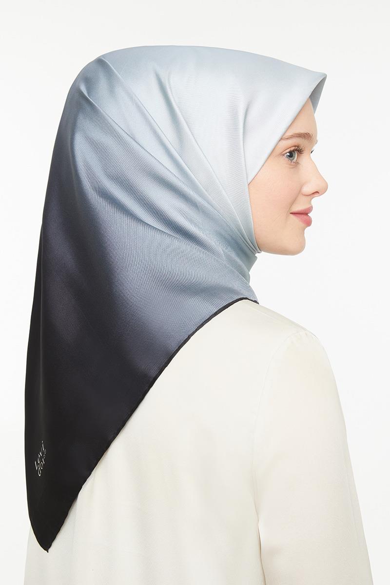 Levidor Antrasit Twill Saf İpek Eşarp