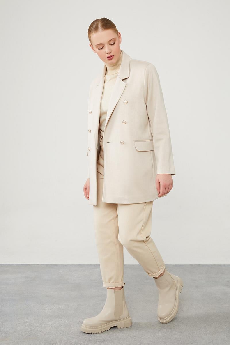 Levidor Bej Spor Blazer Ceket