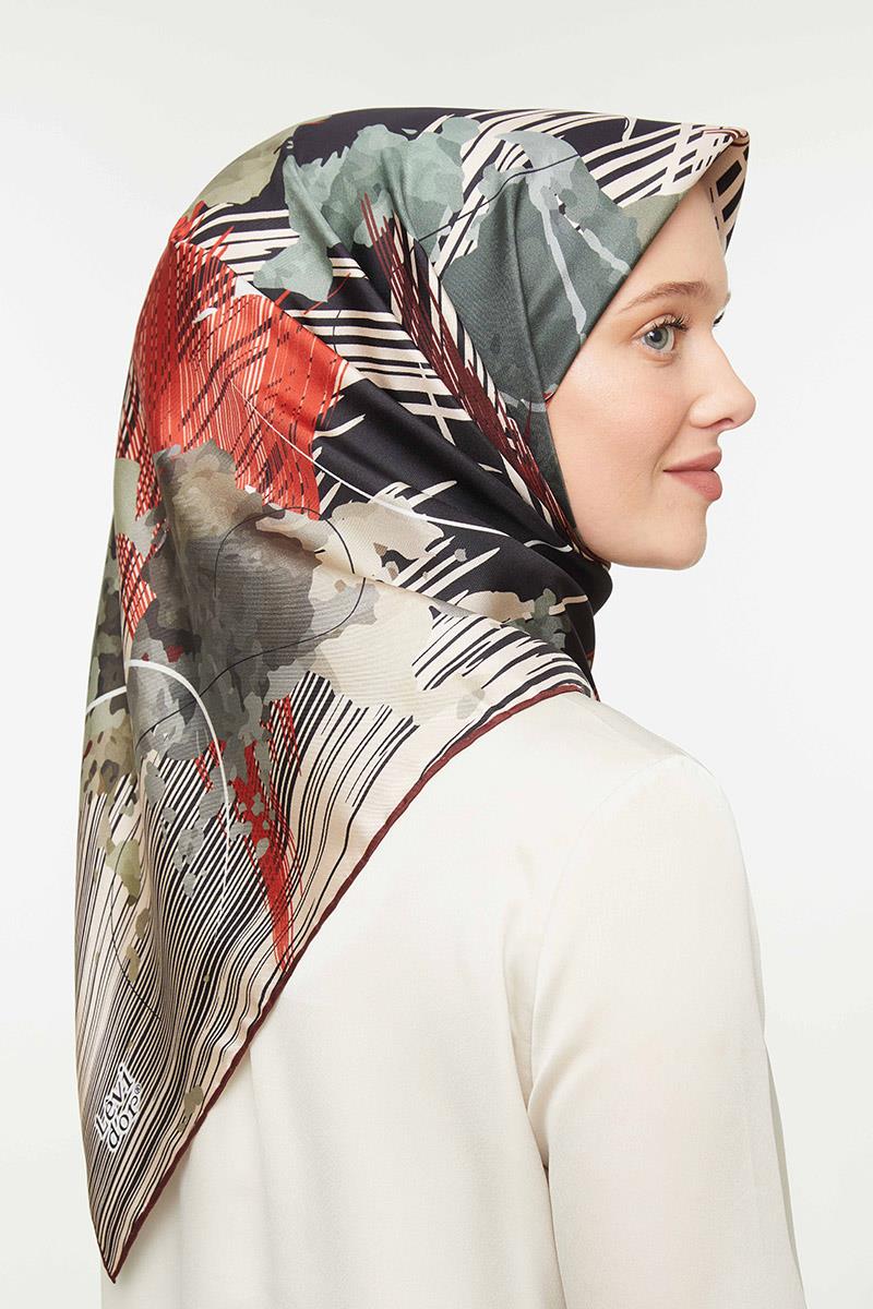 Levidor Bordo Twill Saf İpek Eşarp