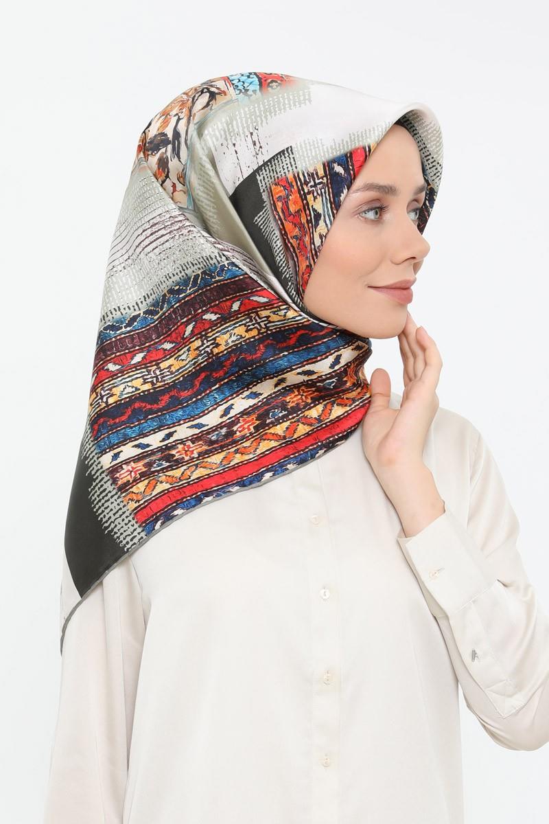 Levidor Ekru Twill Saf İpek Eşarp