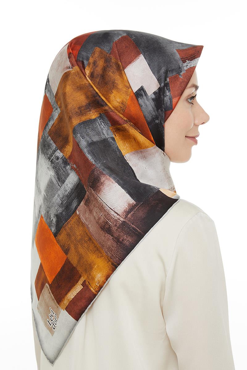 Levidor Füme Twill Saf İpek Eşarp