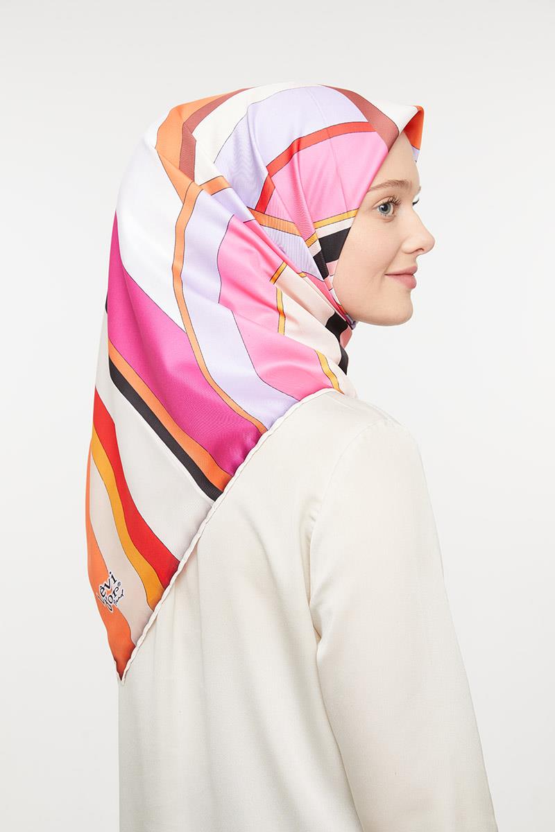 Levidor Fuşya Trend Twill Eşarp