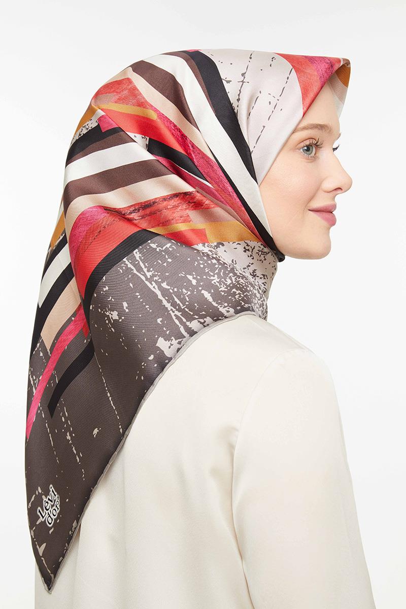 Levidor Fuşya Twill Saf İpek Eşarp