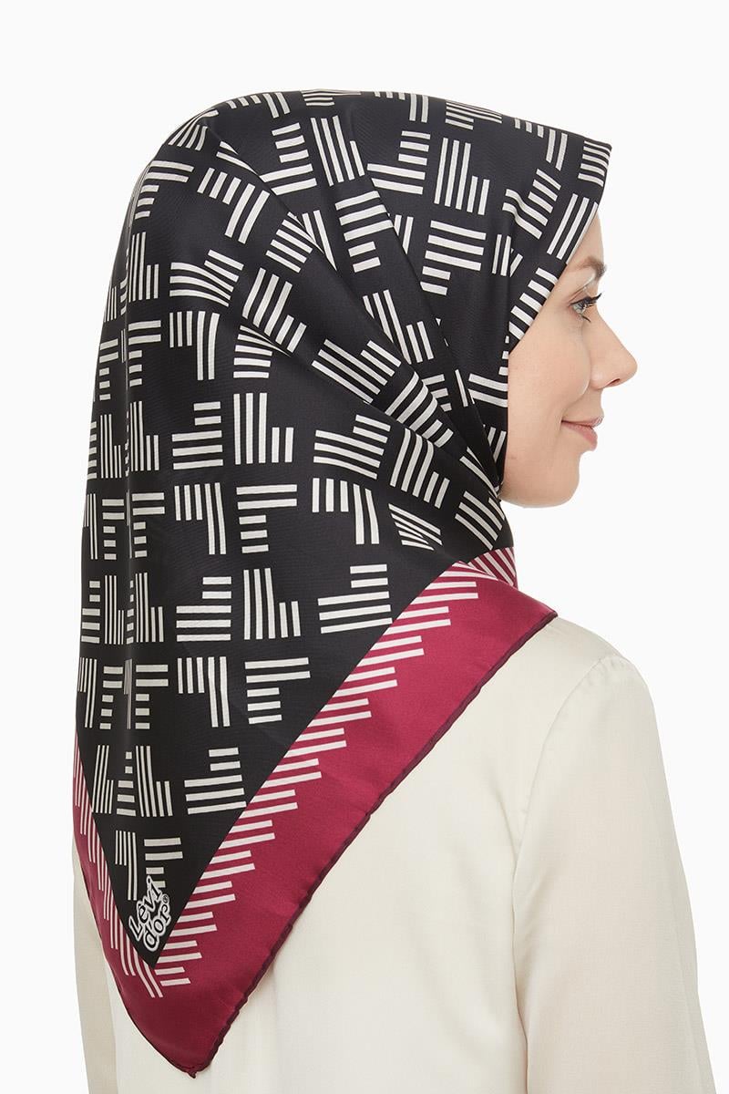 Levidor Fuşya Twill Saf İpek Eşarp
