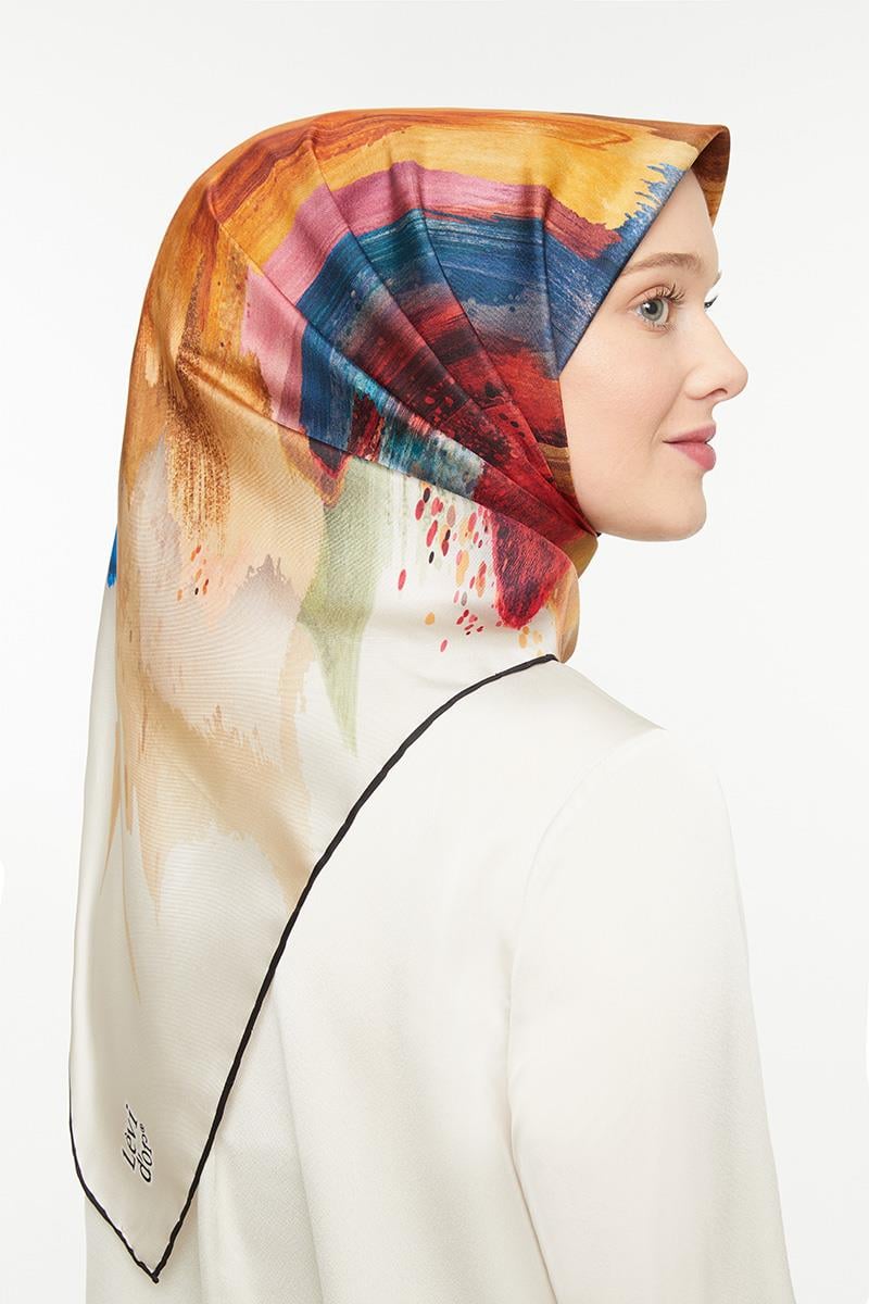 Levidor Gri Twill Saf İpek Eşarp