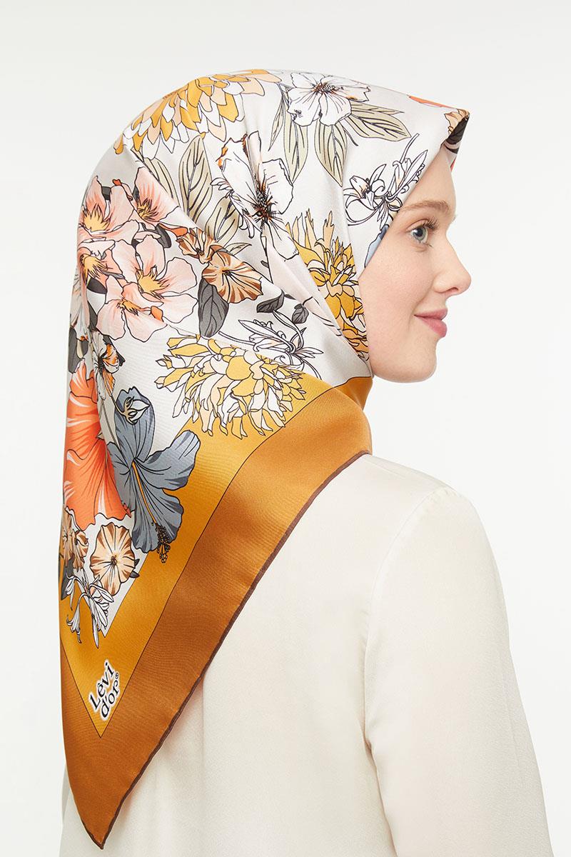 Levidor Hardal Twill Saf İpek Eşarp