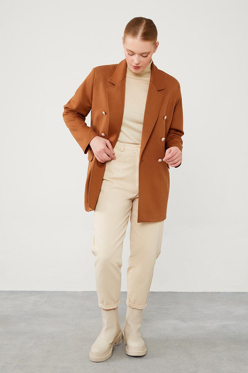 Levidor Kahve Spor Blazer Ceket