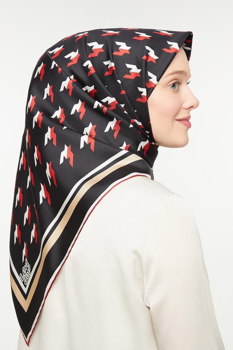 Levidor Kırmızı Twill Saf İpek eşarp