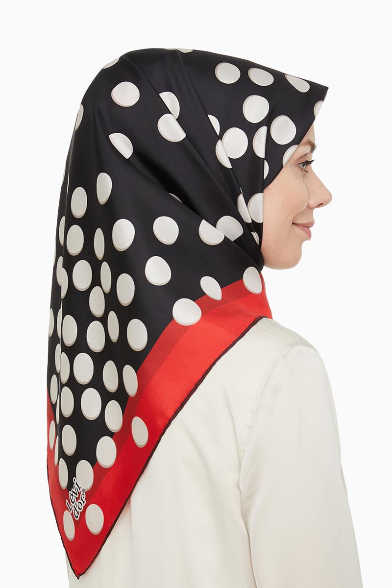 Levidor Kırmızı Twill Saf İpek Eşarp