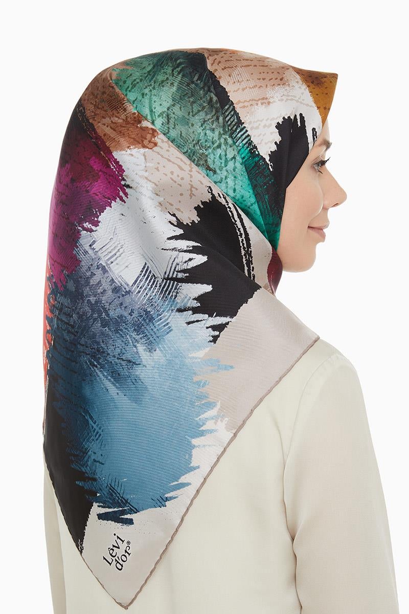 Levidor Kırmızı Twill Saf İpek Eşarp